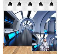 Leyiyi 10x8ft Spaceship Tunnel Backdrop Outer Space Shuttle Science Lab Universe Explore Station Hightech Workshop Photo Background Cowboy Kids Birthday Portrait Shoot Studio Vinyl Prop Wallpaper