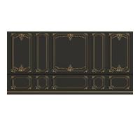 Leyiyi 15x8ft Black Gold Vintage Room Inside Backdrop European Frame Modern House French Castle Cementery Wall Empty Building Background Cowboy Kids Birthday Portrait Studio Props Vinyl Wallpaper