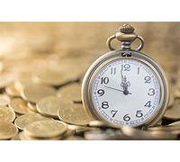 Leyiyi 5x3ft Vintage Pocket Watch Backdrop Happy New Year Eve Midnight Gold Coins Pirate Wealth Old Clock Bokeh Tapstry Photo Background Merry Christmas Portrait Studio Vinyl Prop Banner