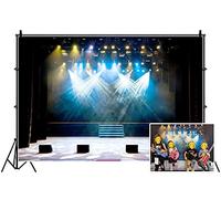 Leyiyi 6x4ft Luxury Stage Spotlight Backdrop Concert Live Plateform Banner Vintage Curtain Celebrity Background Drama Music Show Kids Birthday Adults Vlogger Portrait Studio Prop Vinyl Wallpaper