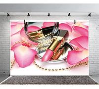 Leyiyi 6x4ft Photography Backdrop Fashion Make Up Blog Broadcaster Background Petal Lipstick Mirror Handbag Necklace Girls Room Interior Decor Birthday Banquet Photo Portrait Vinyl Video Studio Prop
