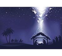Leyiyi 6x4ft Photography Backgroud Merry Christmas Backdrop Happy New Year Vintage Xmas Archangel Jesus Christ Nativity New Born Baptism Sant Marria Sheperd Stable Photo Portrait Vinyl Studio Prop