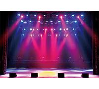 Leyiyi 6x4ft Stage Spotlight Backdrop Concert Live Plateform Banner Gloomy Night Scenic Background Superstar Drama Play Music Show Kids Birthday Adults Vlogger Portrait Studio Prop Vinyl Wallpaper