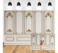 Leyiyi 9x6ft European Style Vintage Room Inside Backdrop European Frame Modern House Classic French Castle Cementery Wall Retro Style Photo Background Cowboy Kids Birthday Portrait Studio Props