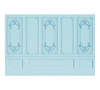 Leyiyi 9x6ft Light Blue Vintage Room Inside Backdrop European Frame Modern House French Castle Cementery Wall Retro Style Photo Background Cowboy Kids Birthday Portrait Studio Props Vinyl Wallpaper