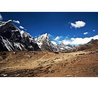Leyiyi 9x6ft Nepal National Park Backdrop Everest Landmark Snow Covered Mountain Winter Camping Adventure Hiking Photography Backgroud Merry Christmas Year Photo Studio Prop Vinyl Wallpaper