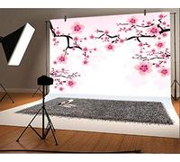 Leyiyi Romantic Cherry Blossoms Backdrop 8x6ft Photography Background Valentine's Day Decoration Soft Pink Love Theme Wedding Party Kids Girls Boys Adults Love Photo Booth Video Props