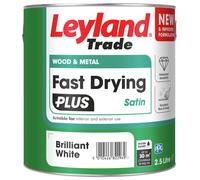 Leyland - Fast Dry Plus - Satin - Brilliant White - 2.5L