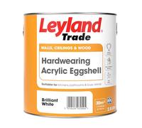 Leyland Trade Acrylic Eggshell Paint - Brilliant White 2.5L