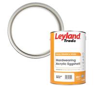 Leyland Trade Acrylic Eggshell Paint - Brilliant White 5L