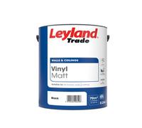 Leyland Trade Black Vinyl Matt Wall & Ceiling Emulsion Paint, 5L