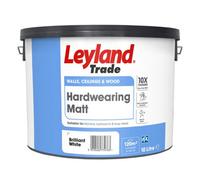 Leyland Trade Brilliant White Matt Wall & Ceiling Emulsion Paint, 10L