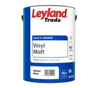 Leyland Trade Brilliant White Vinyl Matt Wall & Ceiling Emulsion Paint, 5L