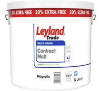 Leyland Trade Contract Magnolia Matt Emulsion Paint, 12L