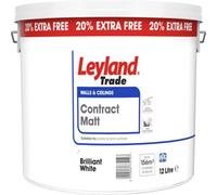 Leyland Trade Contract White Matt Emulsion Paint, 12L