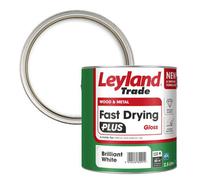 Leyland Trade Fast Dry Plus Brilliant White Gloss Metal & Wood Paint, 2.5L