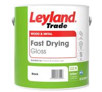 Leyland Trade Fast Drying Gloss Paint Black - 2.5 Litres