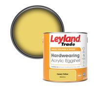 Leyland Trade Hardwearing Acrylic Eggshell Emulsion Paint Canary Yellow (Ppg1215-4) 2.5L