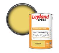 Leyland Trade Hardwearing Acrylic Eggshell Emulsion Paint Canary Yellow (Ppg1215-4) 5L