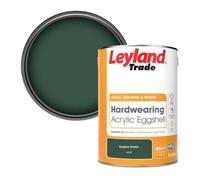 Leyland Trade Hardwearing Acrylic Eggshell Emulsion Paint Empire Green (14C39) 5L