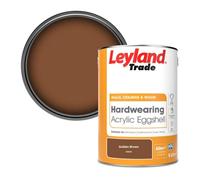 Leyland Trade Hardwearing Acrylic Eggshell Emulsion Paint Golden Brown (06D45) 5L