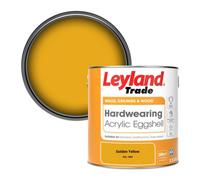 Leyland Trade Hardwearing Acrylic Eggshell Emulsion Paint Golden Yellow (Ral 1004) 2.5L