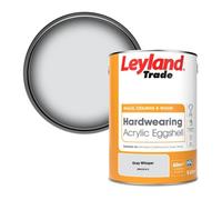 Leyland Trade Hardwearing Acrylic Eggshell Emulsion Paint Gray Whisper (Ppg1014-2) 5L