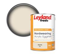 Leyland Trade Hardwearing Acrylic Eggshell Emulsion Paint Magnolia (08B15) 5L