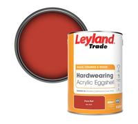 Leyland Trade Hardwearing Acrylic Eggshell Emulsion Paint Pure Red (Ral 3028) 5L