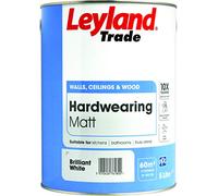 Leyland Trade Hardwearing Matt - Brilliant White 5L