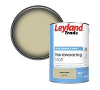 Leyland Trade Hardwearing Matt Emulsion Paint Canary Grass (Ppg1114-3) 5L