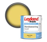 Leyland Trade Hardwearing Matt Emulsion Paint Canary Yellow (Ppg1215-4) 2.5L