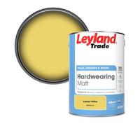 Leyland Trade Hardwearing Matt Emulsion Paint Canary Yellow (Ppg1215-4) 5L