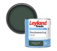 Leyland Trade Hardwearing Matt Emulsion Paint Dark Green Velvet (Ppg1136-7) 2.5L