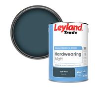 Leyland Trade Hardwearing Matt Emulsion Paint Dark Water (Ppg10-01) 5L