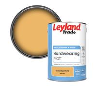 Leyland Trade Hardwearing Matt Emulsion Paint Golden Opportunity (Ppg1204-6) 5L