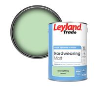 Leyland Trade Hardwearing Matt Emulsion Paint Green Lightning (Ppg1225-4) 5L