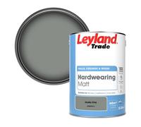 Leyland Trade Hardwearing Matt Emulsion Paint Husky Gray (Ppg0994-6) 5L