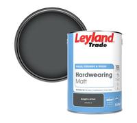 Leyland Trade Hardwearing Matt Emulsion Paint Knight's Armor (Ppg1001-6) 5L