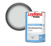 Leyland Trade Hardwearing Matt Emulsion Paint Mercury (22B15) 5L