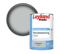 Leyland Trade Hardwearing Matt Emulsion Paint Pittsburgh Gray (Ppg0994-2) 5L