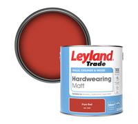 Leyland Trade Hardwearing Matt Emulsion Paint Pure Red (Ral 3028) 2.5L