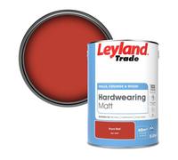 Leyland Trade Hardwearing Matt Emulsion Paint Pure Red (Ral 3028) 5L