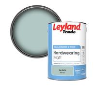 Leyland Trade Hardwearing Matt Emulsion Paint Sea Sprite (Ppg1143-3) 5L