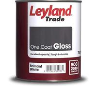 Leyland Trade One Coat Gloss Paint - Brilliant White 750ml