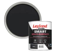 Leyland Trade Smart Black Mid Sheen Multi-Room Multi-Surface Paint, 750Ml