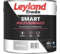 Leyland Trade Smart Dark Grey Mid Sheen Multi-Room Multi-Surface Paint, 2.5L