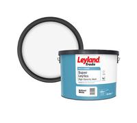 Leyland Trade Super Leytex Brilliant White Matt Bare Plaster Paint, 10L