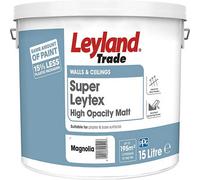 Leyland Trade Super Leytex Matt Magnolia Paint - 15L