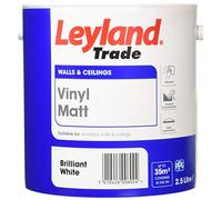Leyland Trade Vinyl Matt Emulsion Paint - Brilliant White 2.5L